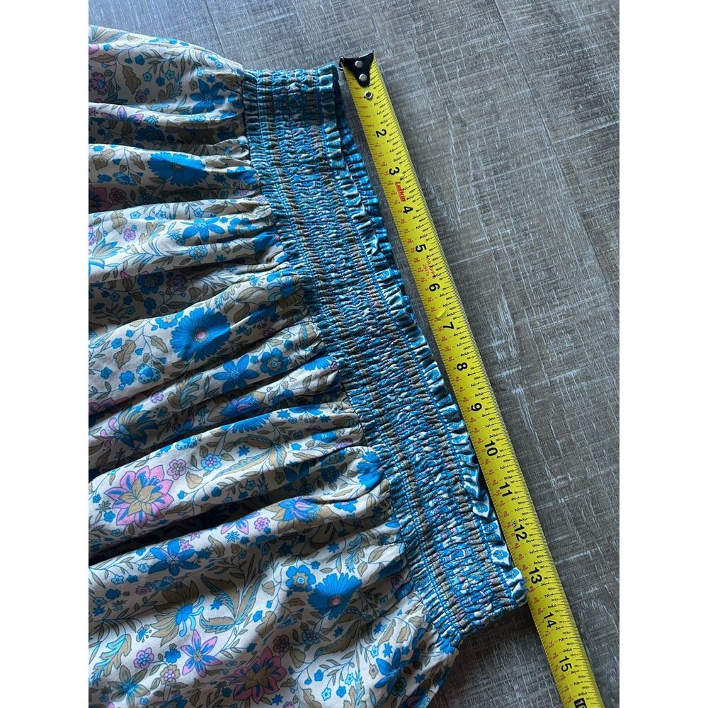 Natural Life Maxi Skirt Womens Sz Large Floral Long Cottage Boho Artsy Smocked - Picture 5 of 11